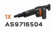Weapon: SAW M739 Light Machine Gun w/ Printed Orange Drum Magazine in Gray, Dark (Metallic)