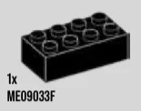 Brick 2 x 4 in Black