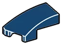 Wedge 25 1 x 2 Curved Slope, Left in Blue, Midnight