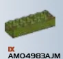 Brick 2 x 6 in Green, Medium (Camo)