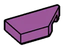 Tile 1 x 2 missing right corner in Magenta, Rich