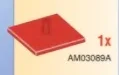 Turntable Tile 4 x 4 Base in Red