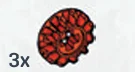 Gearing, wheel with 12 teeth and axle hole in Orange, Marigold