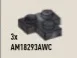 Plate 2 x 2 T-shape in Gray, Dark (Metallic Camo)
