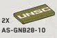 Tile 2 x 4 w/ Printed UNSC in White in Green, Olive Drab (Infinite Green) (Metallic)