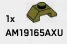 Slope brick 45 1 x 2 double in Green, Olive Drab (Infinite Green) (Metallic)