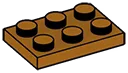 Plate 2 x 3 in Brown, Caramel