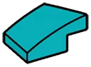 Slope plate 1 x 1 with curved slope & small lip, right