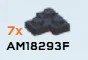 Plate Modified 2 x 2 T-shape in Black
