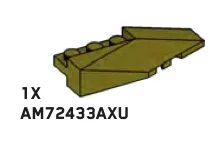 Slope brick 33 2 x 6 double / 45, right in Green, Olive Drab (Infinite Green) (Metallic)