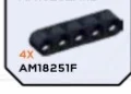 Connector: Liftarm Beam 5L w/ Connector Pin Holes in Black