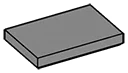 Tile 2 x 3 in Gray, Dark (Flake)