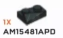 Slope plate 2 x 1, double-sloping, left in Green, Jungle (Camo)