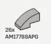Slope 1 x 1 x 2 Curved in Gray, Steel