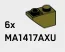 Slope Inverted Brick 45 1 x 2 in Green, Olive Drab (Infinite Green) (Metallic)