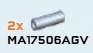 Connector: pipe, small 2 studs long in Gray, Light (Metallic)