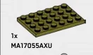 Plate 4 x 6 in Green, Olive Drab (Infinite Green) (Metallic)