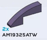 Slope 1 x 2 x 5 with half-curved top in Purple, Dark (Metallic)