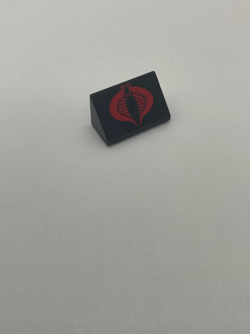 Slope 45 2 x 1 w/ Printed Cobra Logo in Black