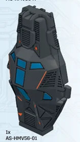 Container: ODST Drop Pod Lid w/ Printing - Dutch in Gray, Dark Charcoal