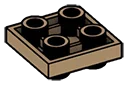 Plate 2 x 2 connector: male:male