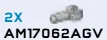 Connector: pin, short with clip in Gray, Light (Metallic)