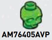 Gear: skull, decorative in Green, Jade (Translucent)