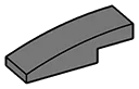 Slope 1 x 3 curved in Gray, Dark (Flake)