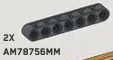 Connector: Liftarm Thick 1 x 7 in Gray, Dark (Metallic)