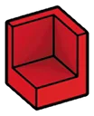Panel 1 x 1 x 1 corner in Red, Flame