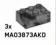 Brick 2 x 3 in Gray, Light Camo (Metallic)