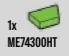 Tile Wedge 1 x 2 without corner, right in Green, Soft Grass
