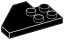 Wedge plate 3 x 4 with notch, right in Black