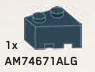 Wedge Brick 2 x 2 without left corner in Gray, Dark Smoke