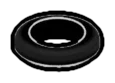 Connector 1 x 1 ring, round in Black