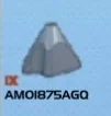 Environment Rock 2 x 2 x 4, Pointed Top in Gray, Stone