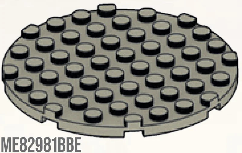 Plate 8 x 8 round in Beige, Dark