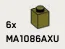 Brick 1 x 1 in Green, Olive Drab (Infinite Green) (Metallic)