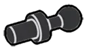 Connector: pin with ball joint, small in Gray, Dark Charcoal