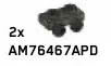 Bracket Plate 1 x 2 with side studs in Green, Jungle (Camo)