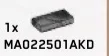 Tile 1 x 2 in Gray, Light Camo (Metallic)