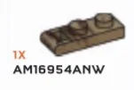 Plate 1 x 2 w/ Bar Handle, type 01 in Sand, Dark (Camo)