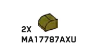 Slope 1 x 1 two-thirds-height with half-curved top in Green, Olive Drab (Infinite Green) (Metallic)
