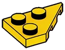 Wedge Plate 2 x 3 without corner, left in Yellow, Lemon