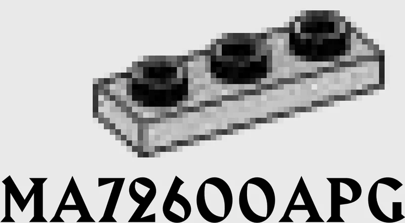 Plate 1 x 3 with hollow studs in Gray, Steel