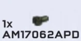 Connector: pin, short with clip in Green, Jungle (Camo)