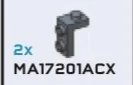 Bracket 1 x 1 - 1 x 2 with studs in Gray, Cool Dark (Flake)