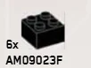 Brick 2 x 2 in Black