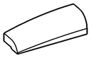 Slope brick 1 x 3 tapered left in White