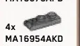 Plate Modified 1 x 2 with offset handle, type 01 in Gray, Light Camo (Metallic)